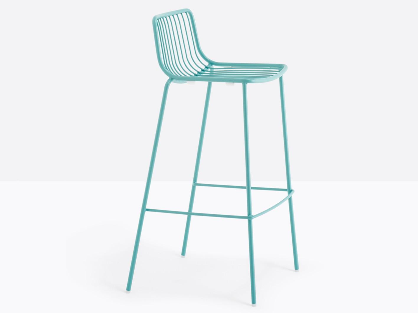 High metal stool with back | Nolita 3658 by Pedrali
