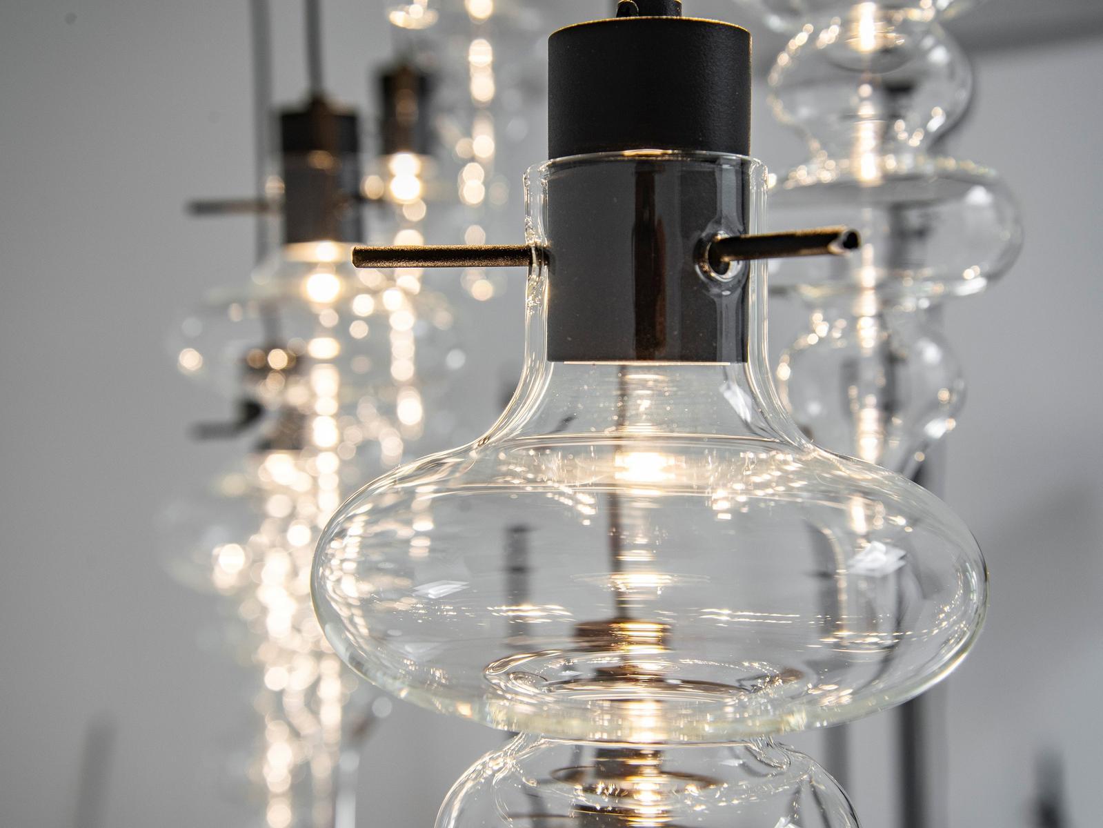 Contemporary style LED direct light glass pendant lamp | Reflexx H8 L by Ilfari