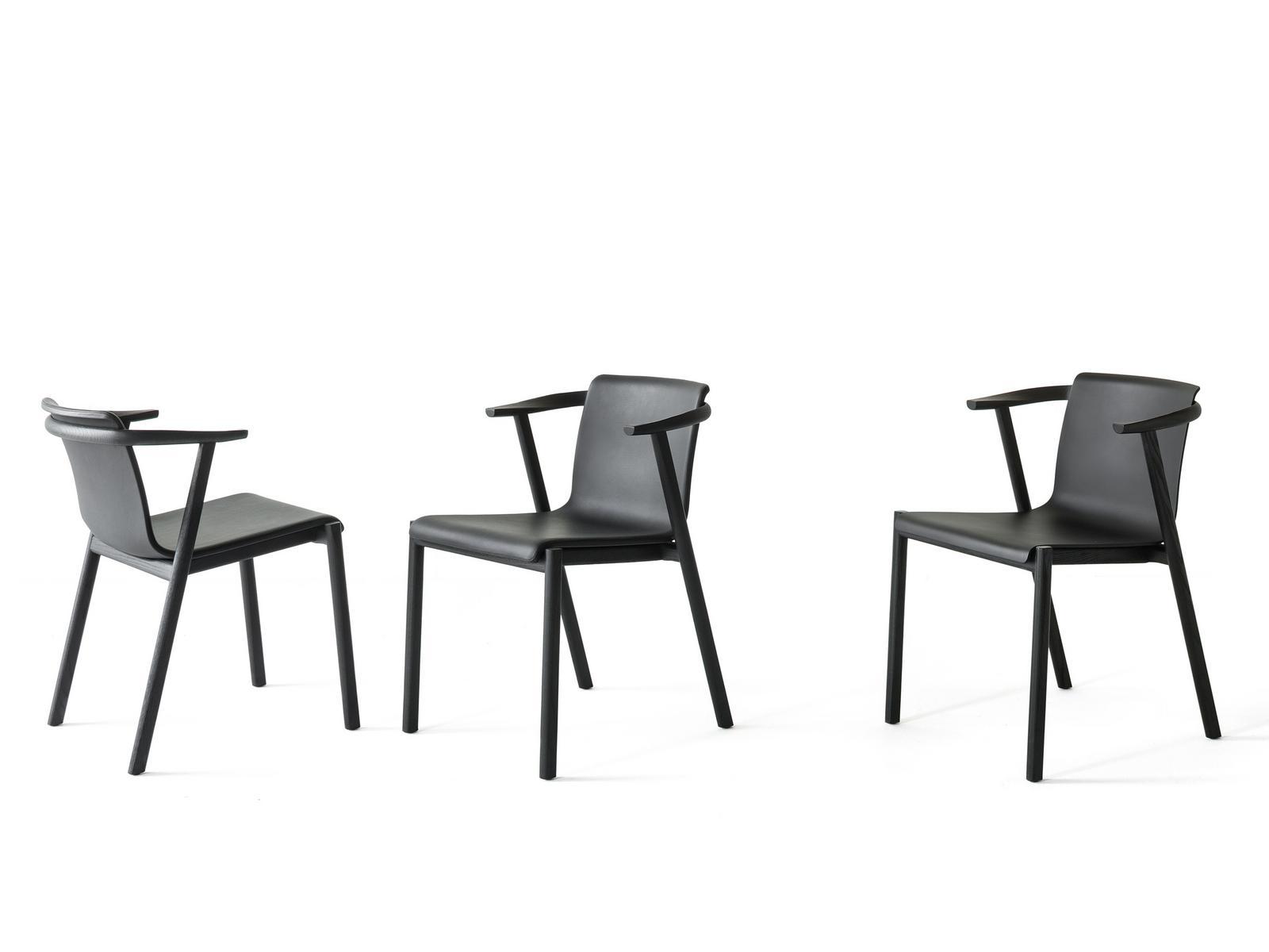 Wooden chair with armrests | Bai Lu by Lema