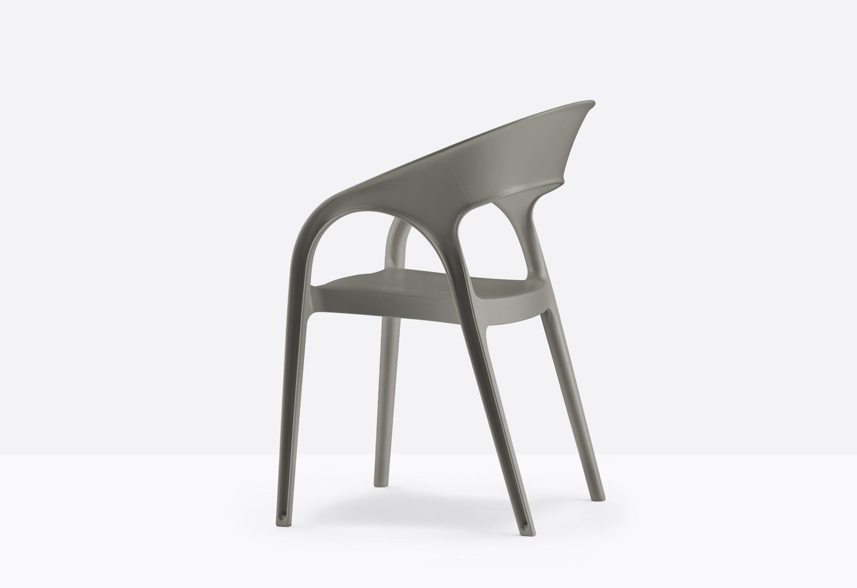 Polypropylene chair with armrests | Gossip 621 by Pedrali