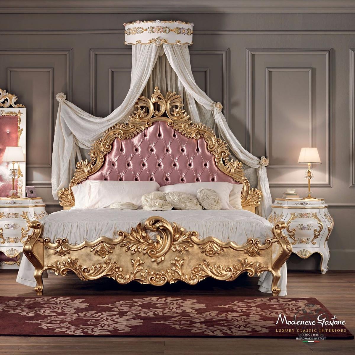 Double bed with upholstered headboard | 11206 by Modenese Gastone