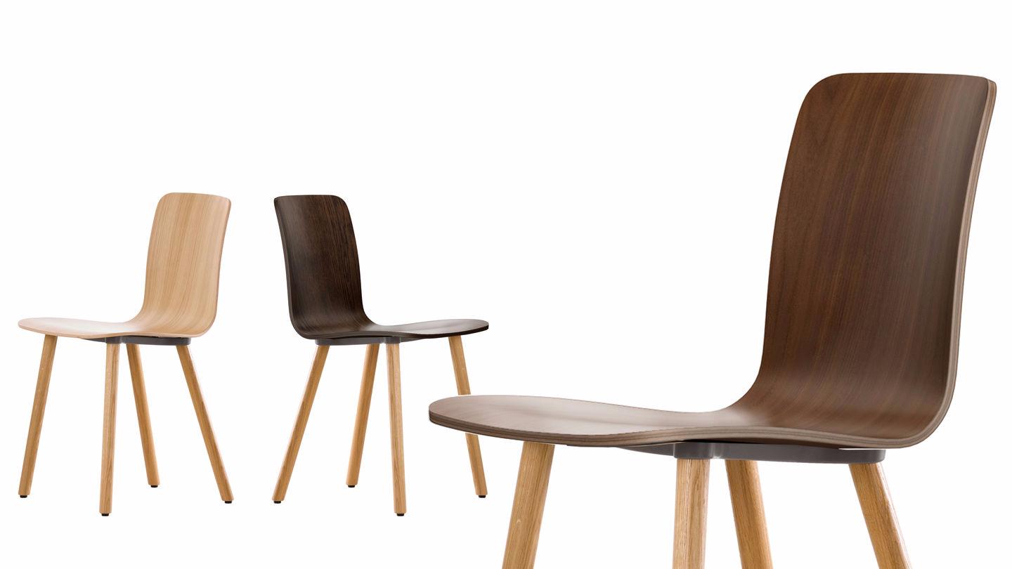Contemporary style wooden chair | Hal Ply Wood by Vitra