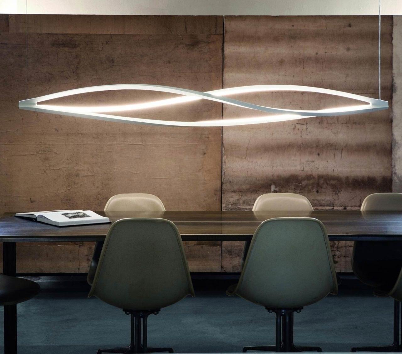 LED extruded aluminium pendant lamp | In The Wind Horizontal by Nemo