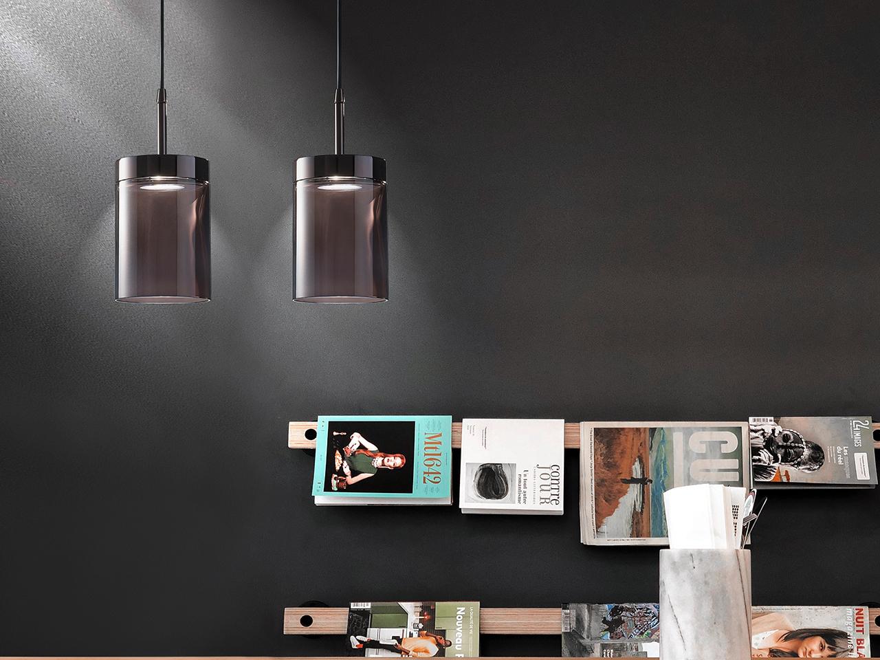 LED crystal and metal pendant lamp | Quarzo 725/s1 by Italamp