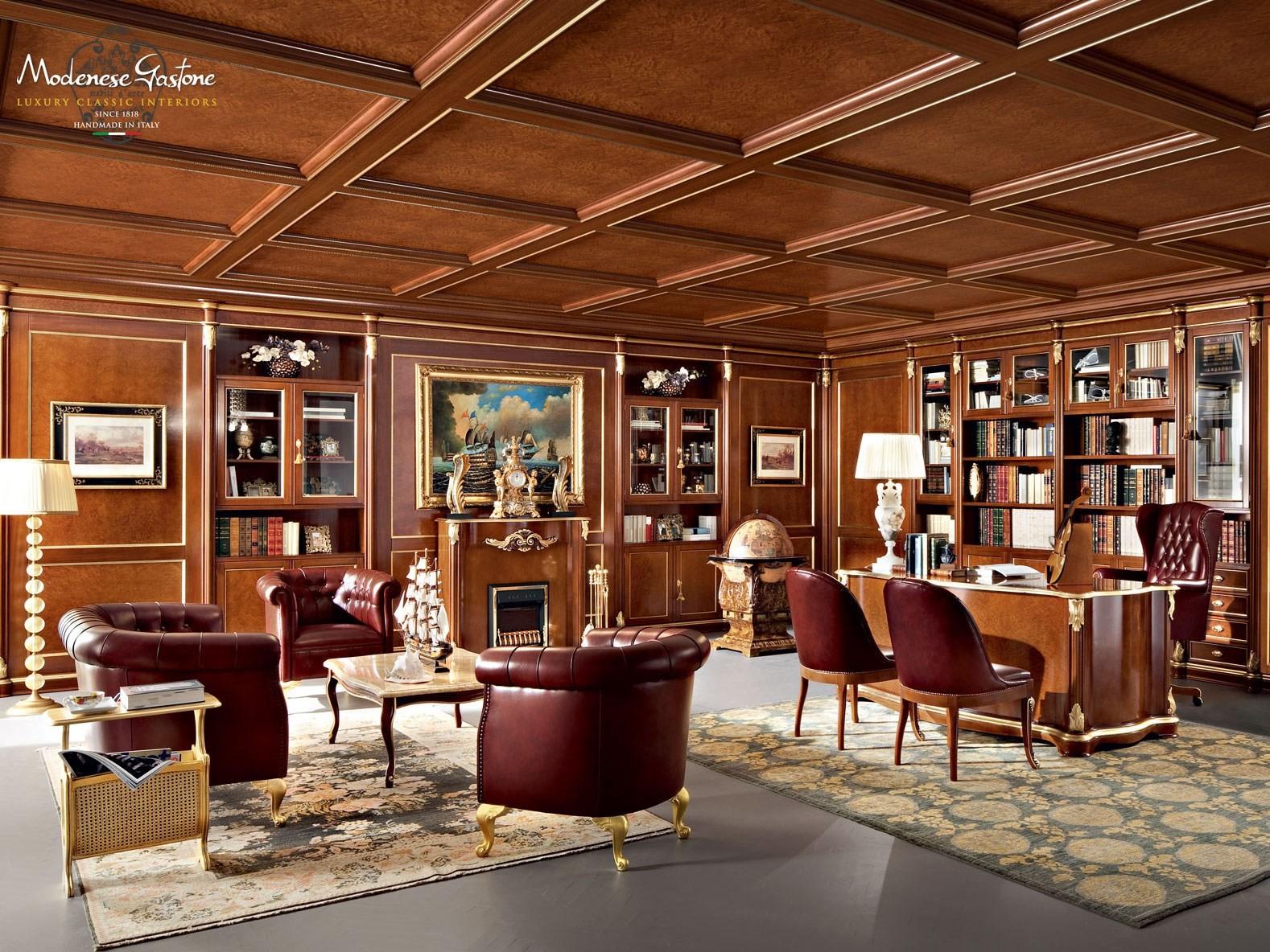 Swivel armchair with 5-spoke base with armrests | 13501 by Modenese Gastone