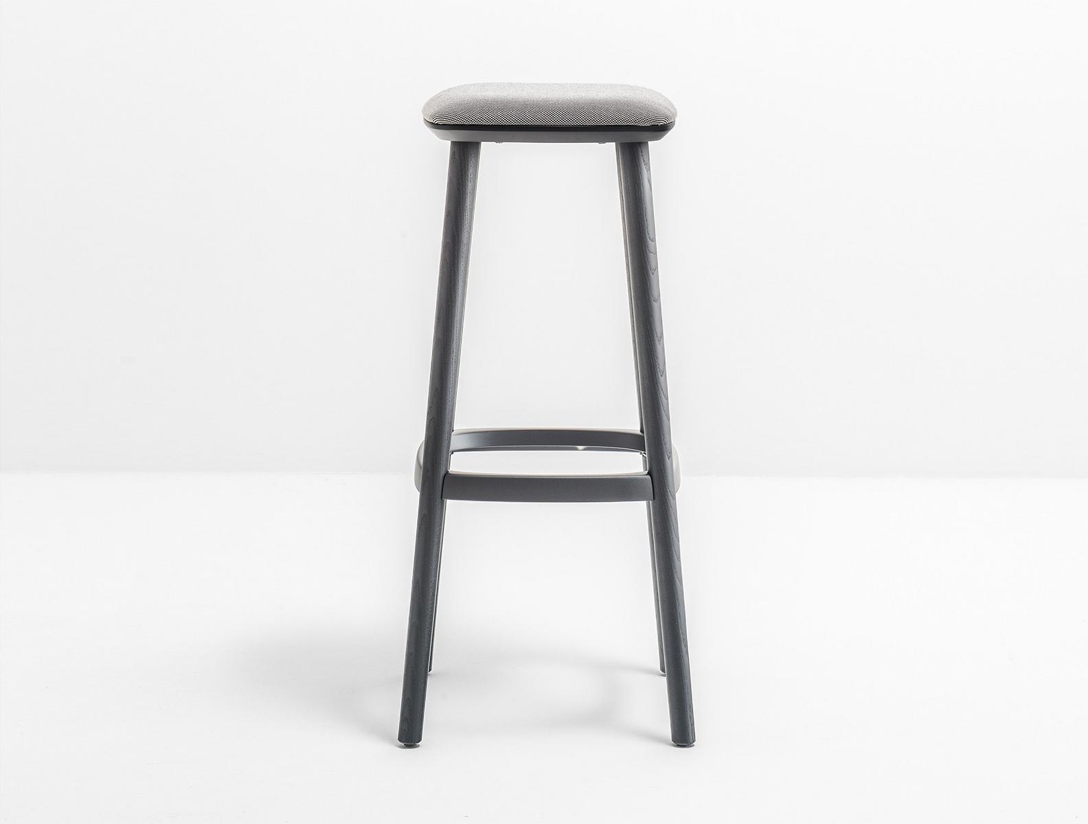 Wooden stool with footrest | Babila 2702 by Pedrali