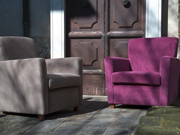 Upholstered fabric lobby chair | Blanca by Domingo salotti