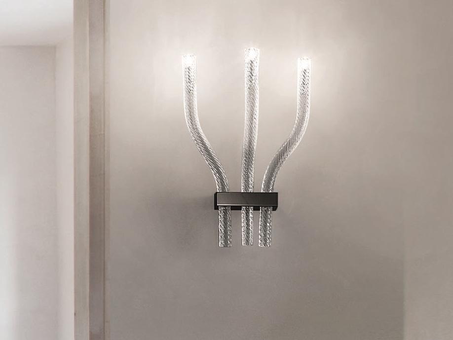 Direct light blown glass wall lamp | Stardust Ap by Vistosi