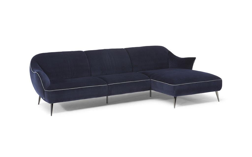 Modular velvet sofa | Estasi by Natuzzi Editions