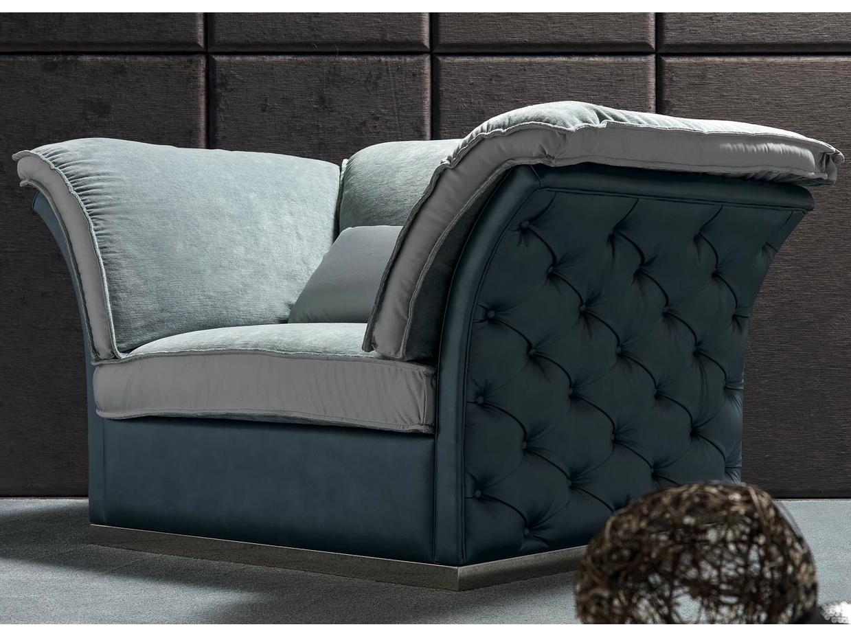 Tufted fabric armchair with armrests | Tiago by Corte Zari