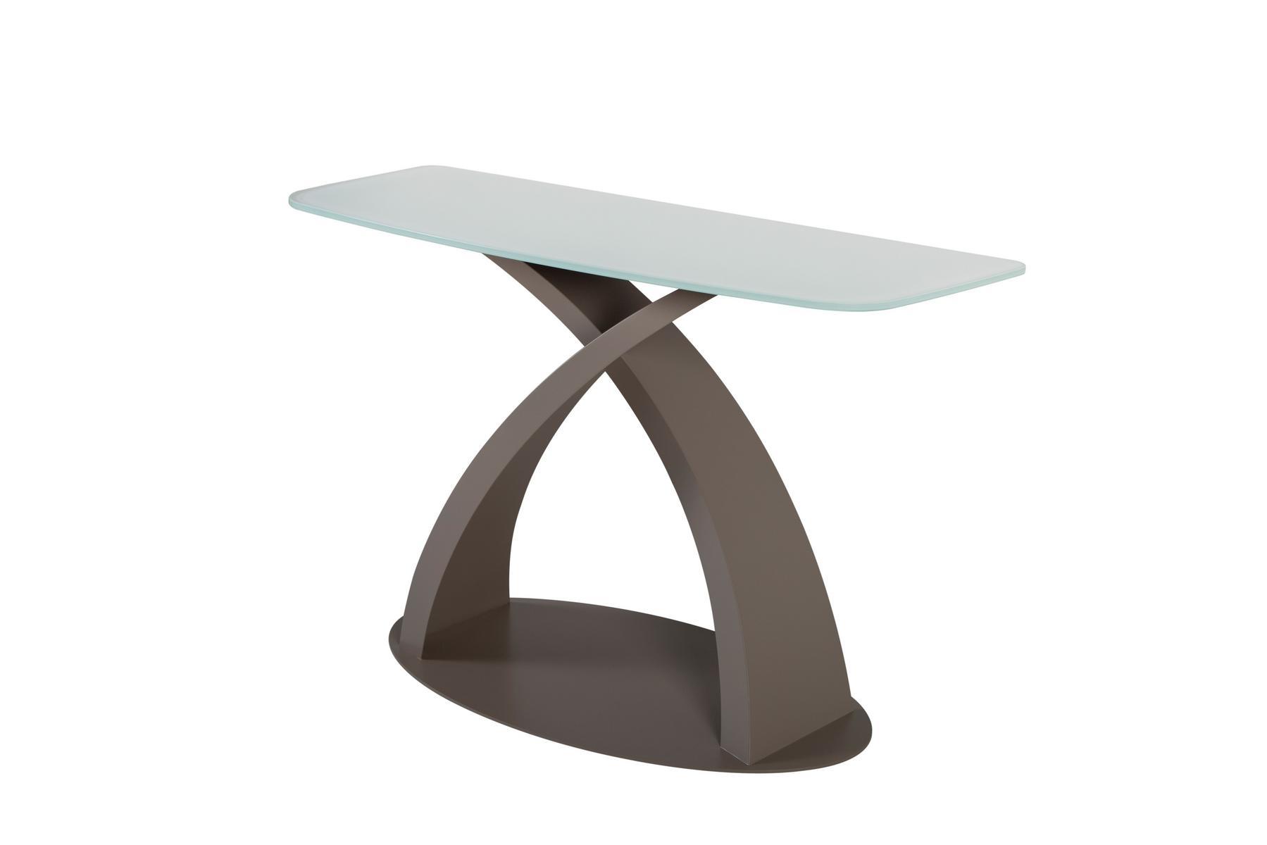 Glass console and steel base | Eliseo by Tonin Casa