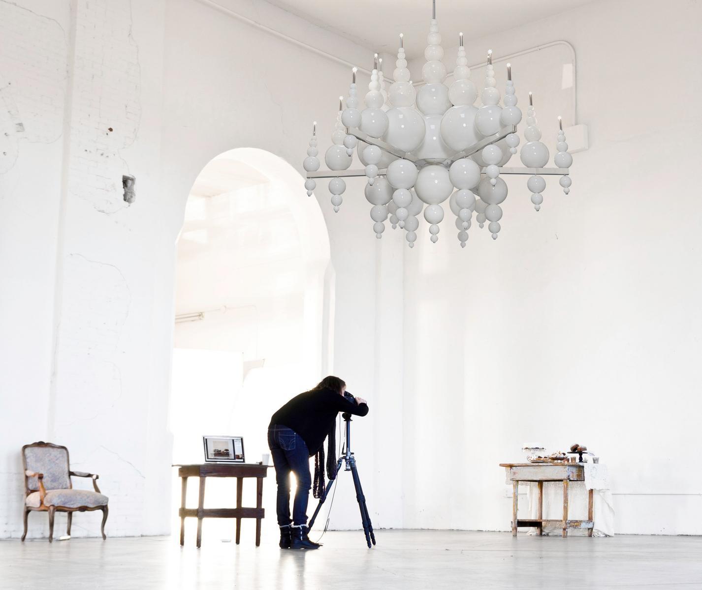 Indirect light glass chandelier | Tears From Moon H18 Xxl by Ilfari