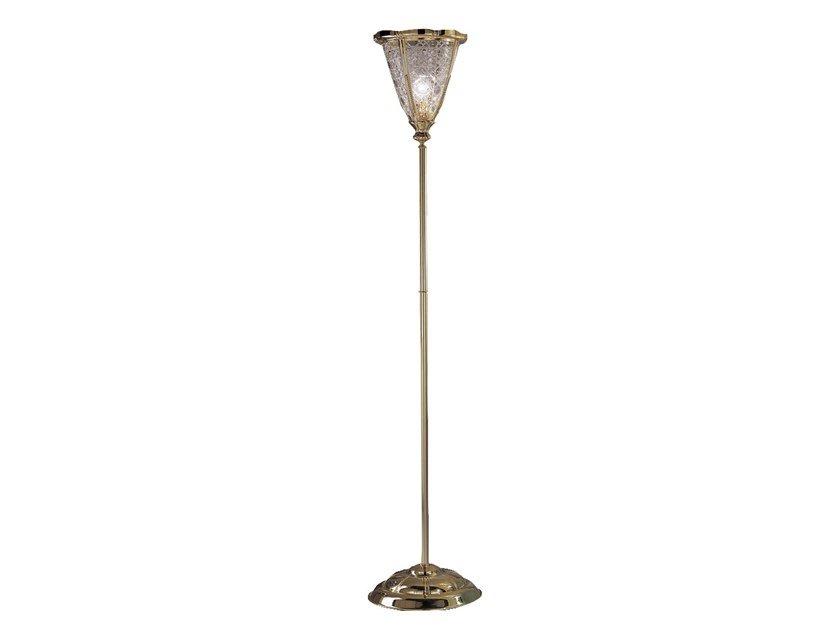 Brass floor lamp | Alice 1030/p-c by Possoni Illuminazione