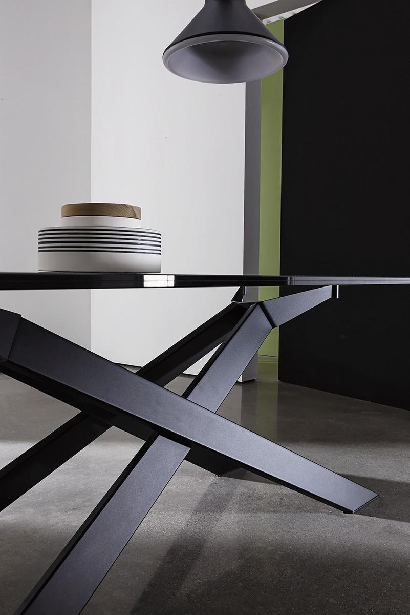 Rectangular glass table | Cross by Sovet