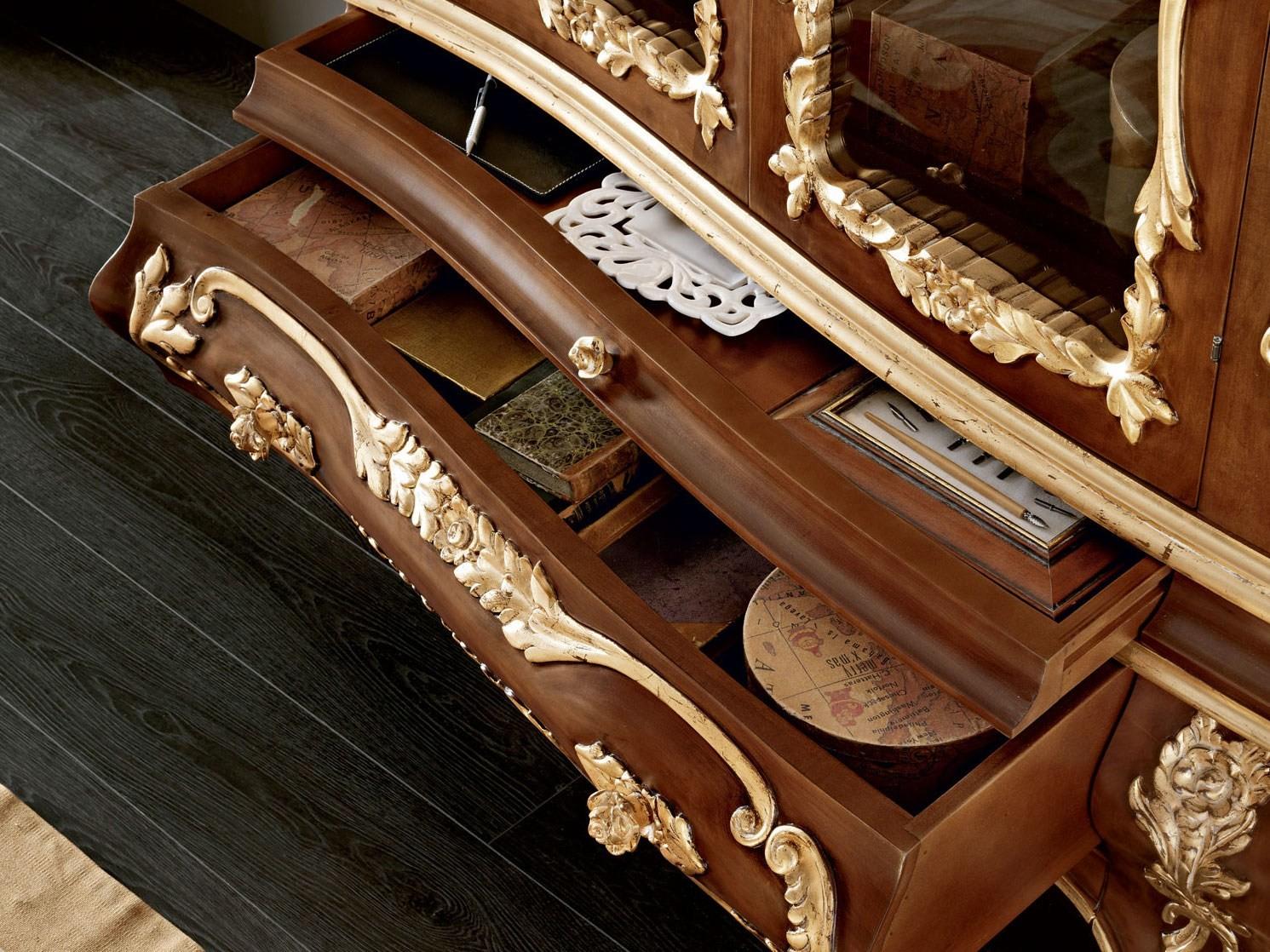 Solid wood bookcase with drawers | 11301 by Modenese Gastone