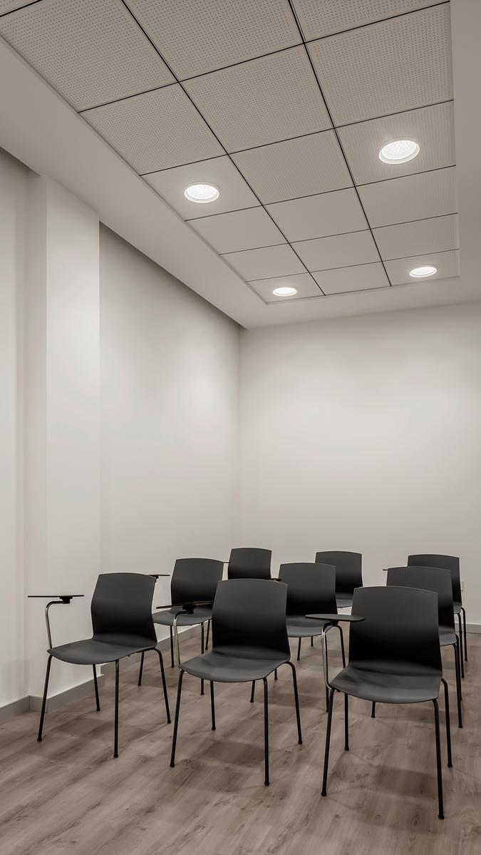 Recessed LED ceiling lamp | Stram Prismatic by Arkoslight