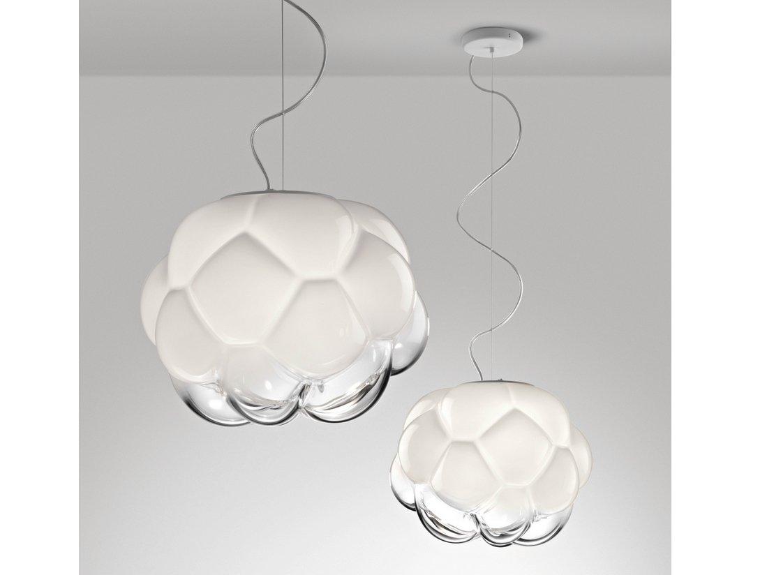 Glass pendant lamp | Cloudy by Fabbian