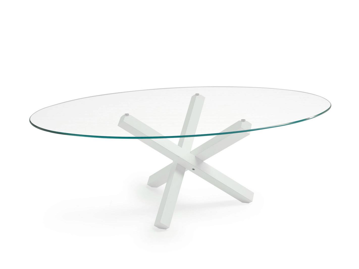 Oval glass table | Aikido Elliptical by Sovet