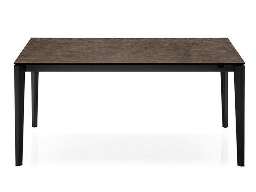Extending melamine table with metal base | Pentagon by Connubia