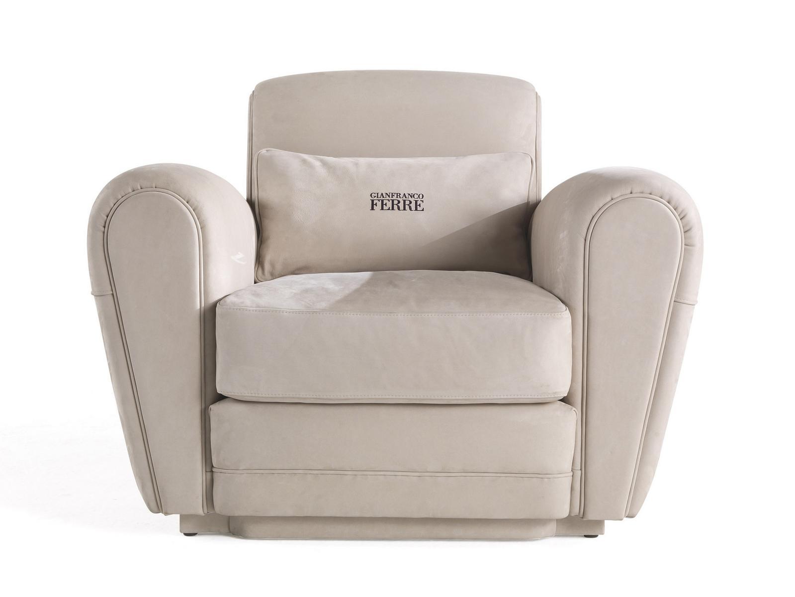 Leather armchair with armrests | Kallio by Gianfranco Ferre Home