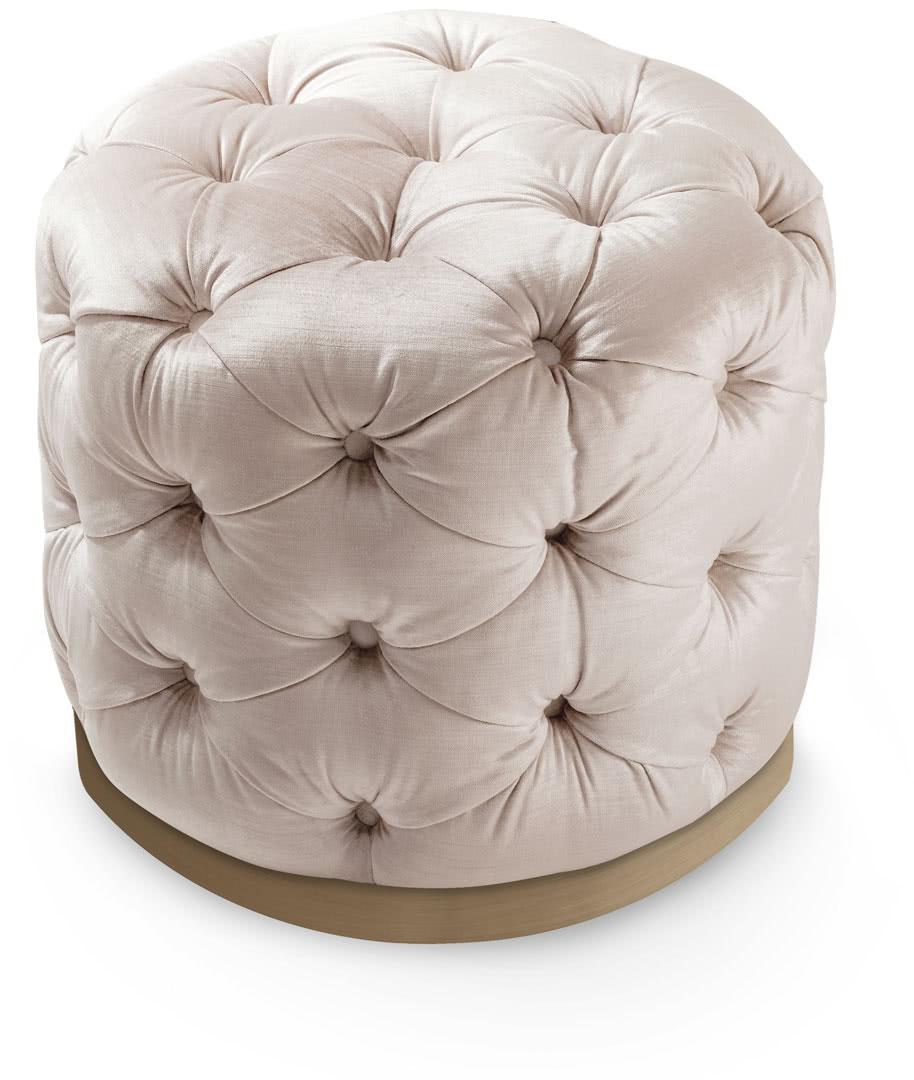 Tufted round velvet pouf | George by Cantori