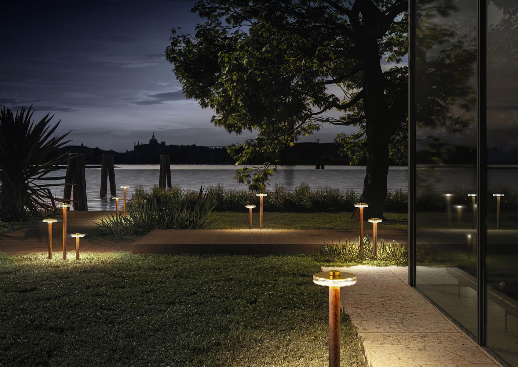 LED glass and aluminium bollard light | Venexia by Panzeri