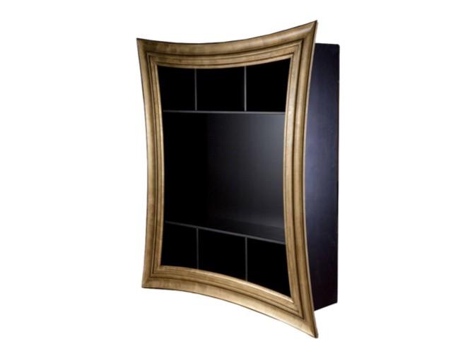 Solid and multi-layer wood bookcase / TV cabinet | Corniche by Mantellassi 1926