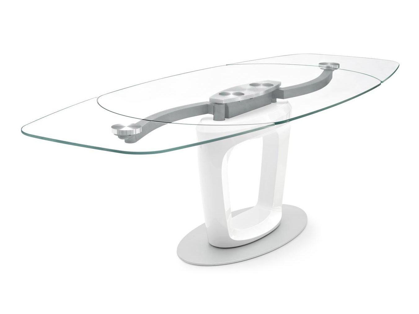 Extending glass table | Orbital by Calligaris