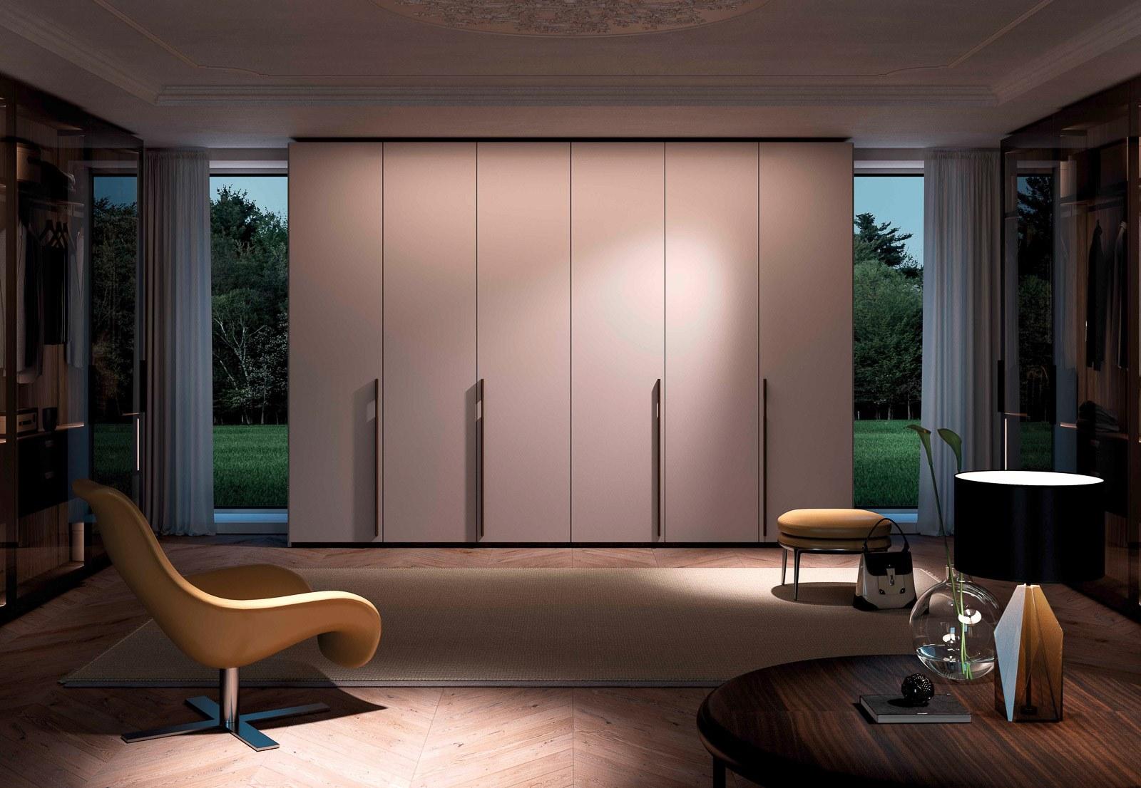 Sectional wooden wardrobe | Basic by Olivieri