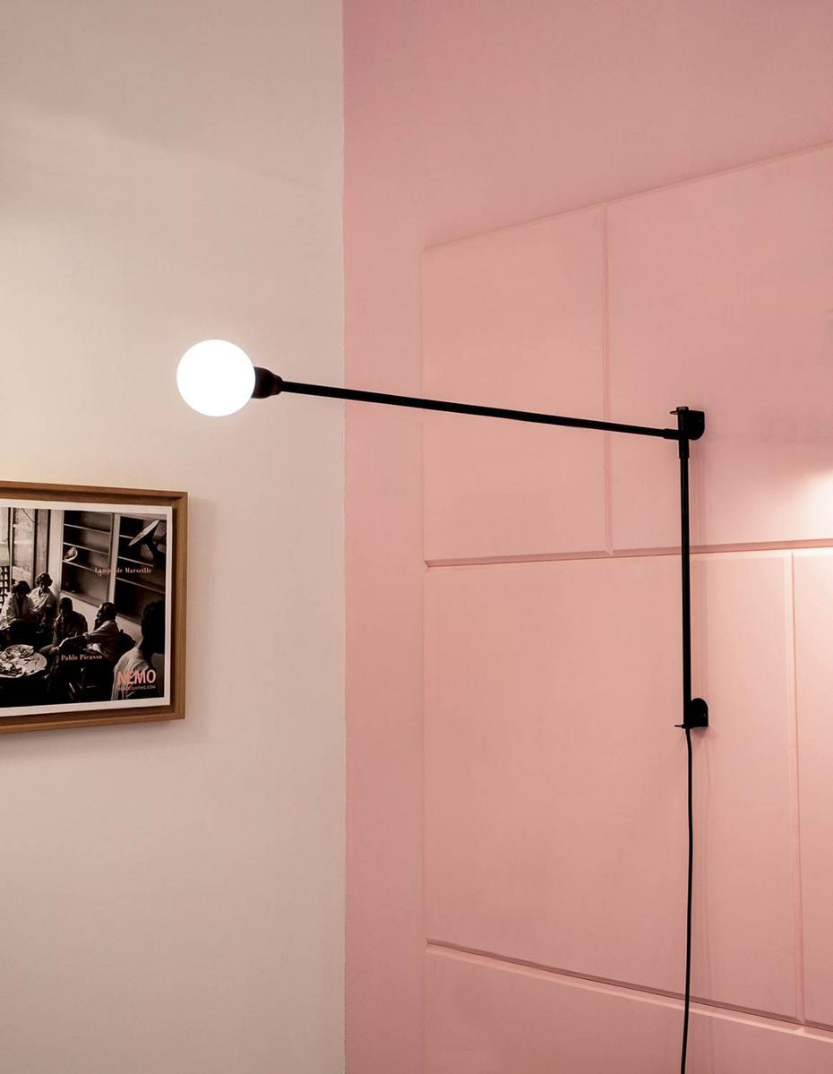 Adjustable aluminium wall lamp | Mini Potence Pivotante by Nemo
