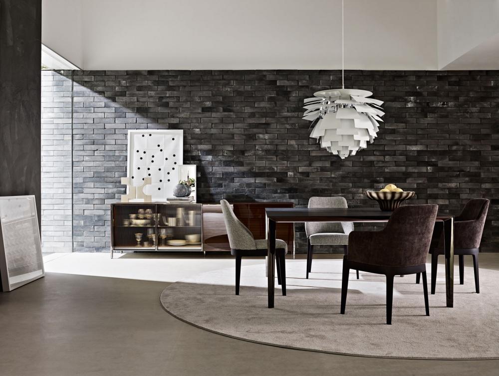 Rectangular wooden dining table | Filigree by Molteni