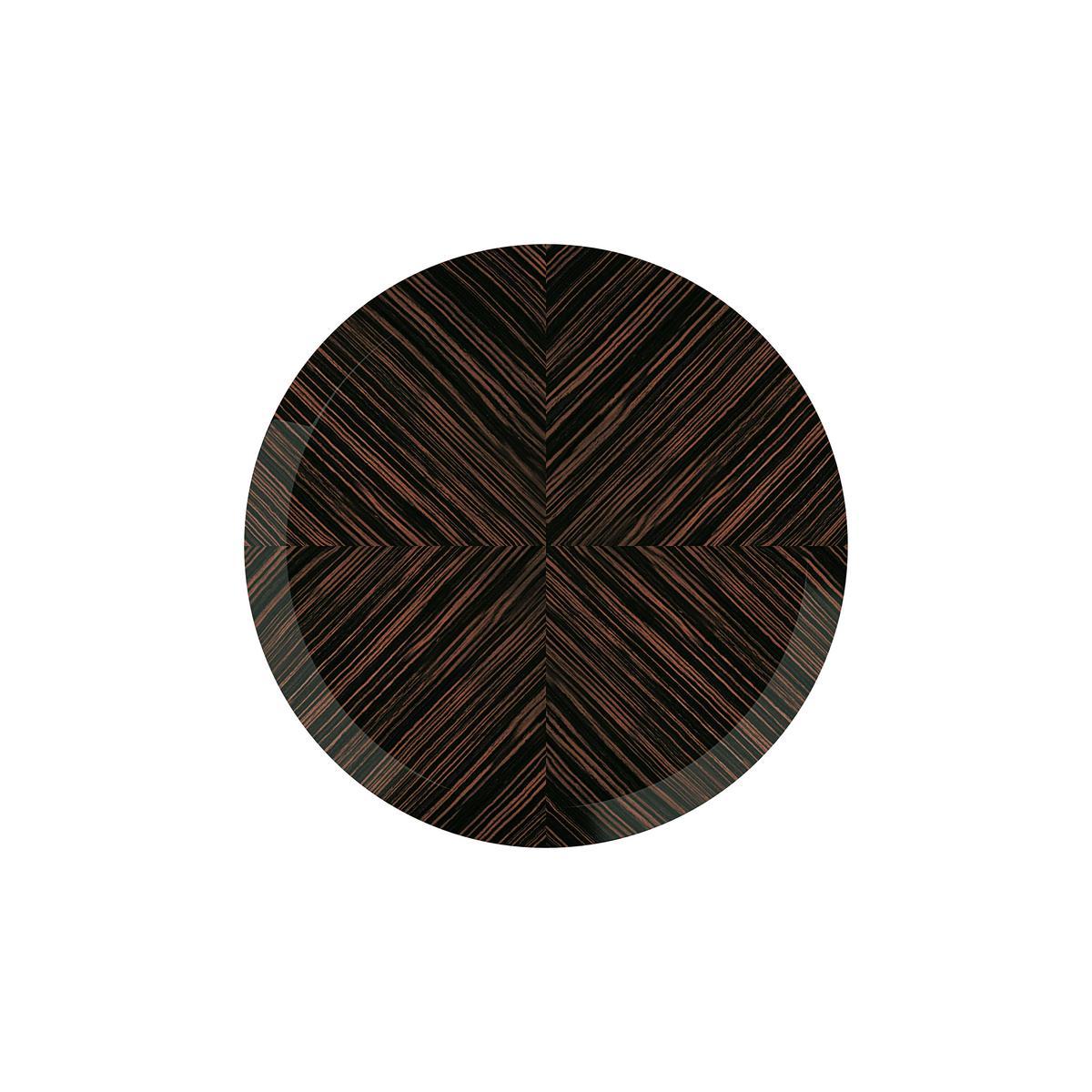 Round ebony high table | Ophelia by Bruno Zampa