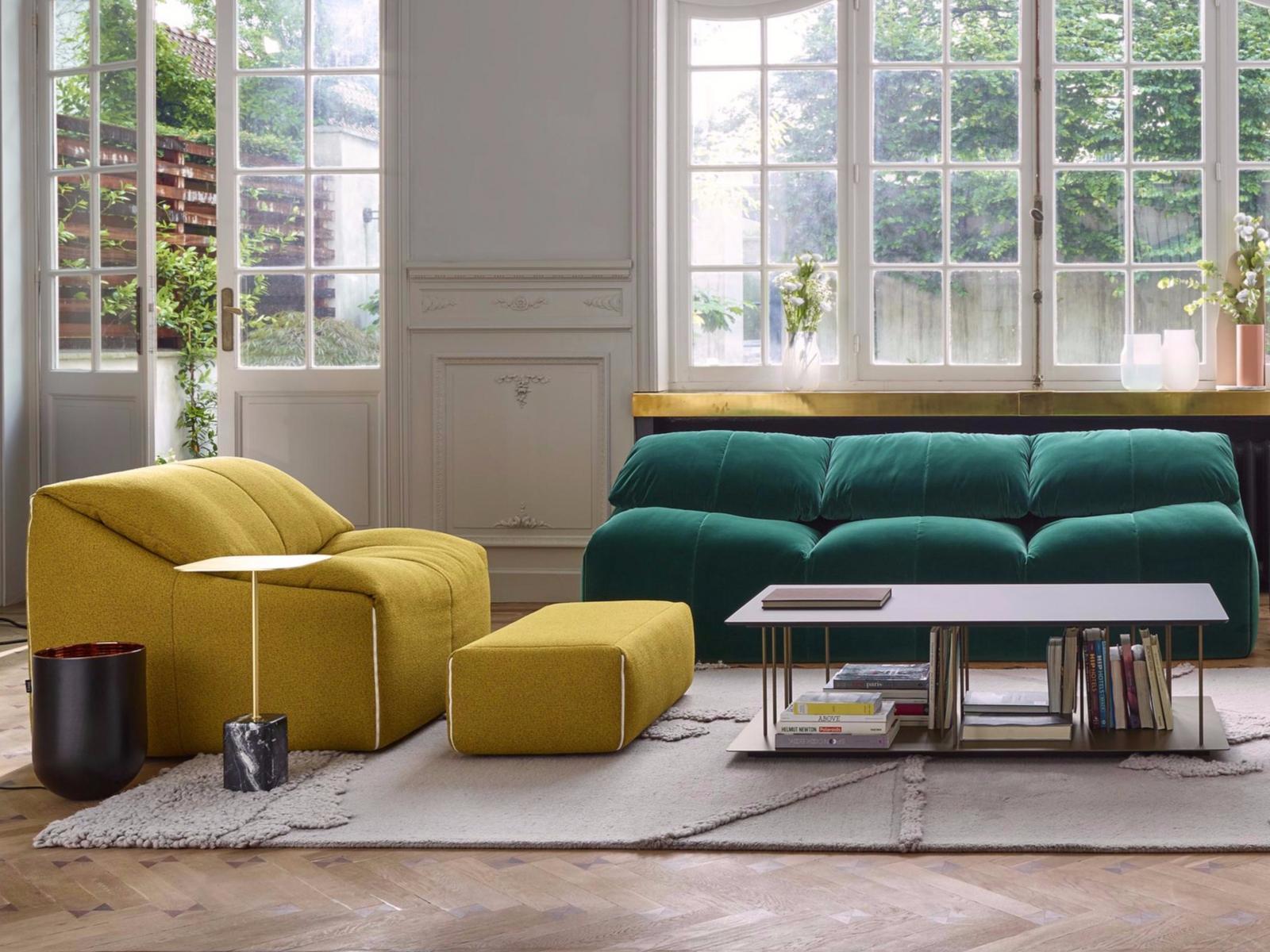 3 seater fabric sofa with removable cover | Plumy by Ligne Roset