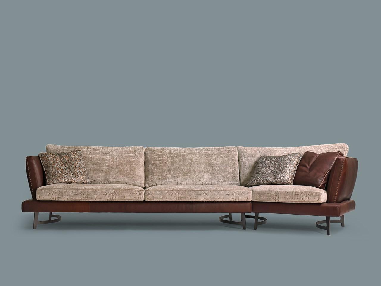 Sectional fabric sofa | Martin by Borzalino