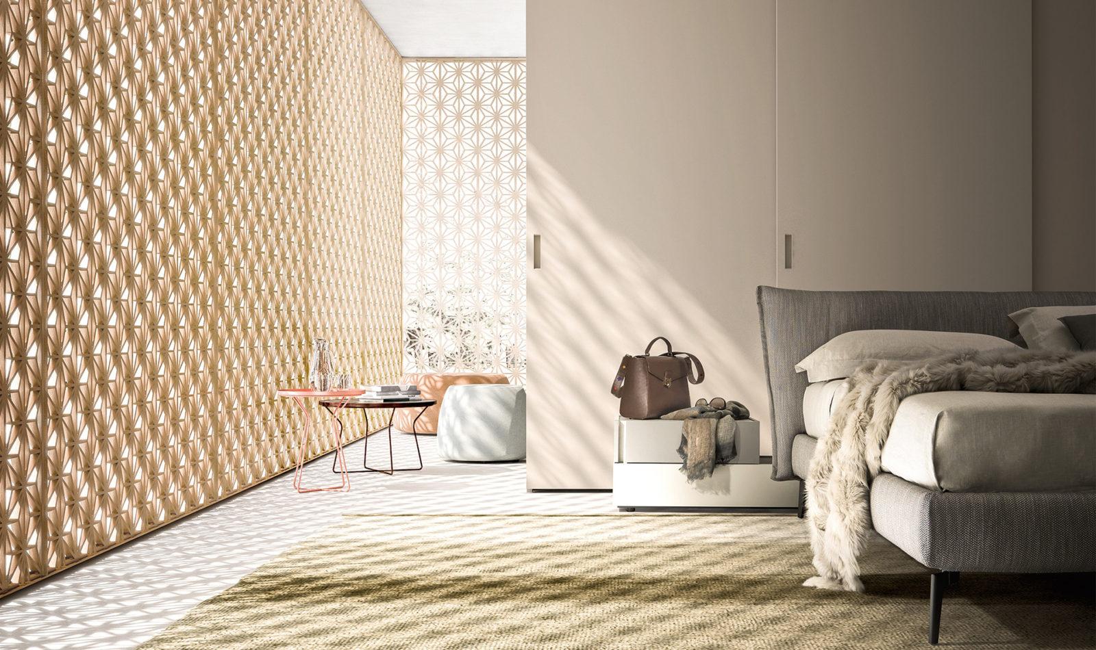 Modular veneer wardrobe with coplanar doors | Simple by ALF Dafre