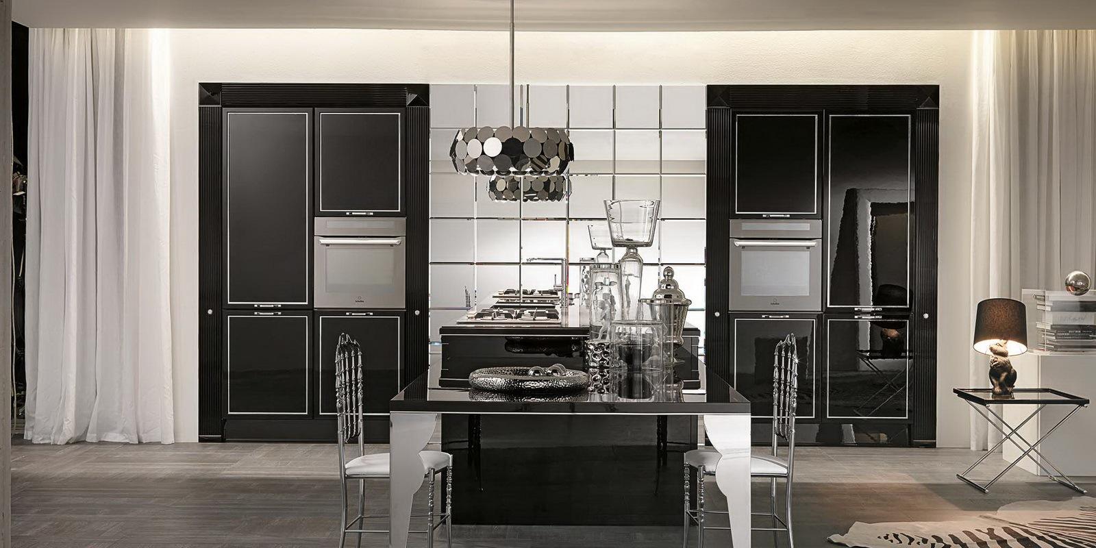 Lacquered kitchen with integrated handles Aster Cucine Luxury Glam