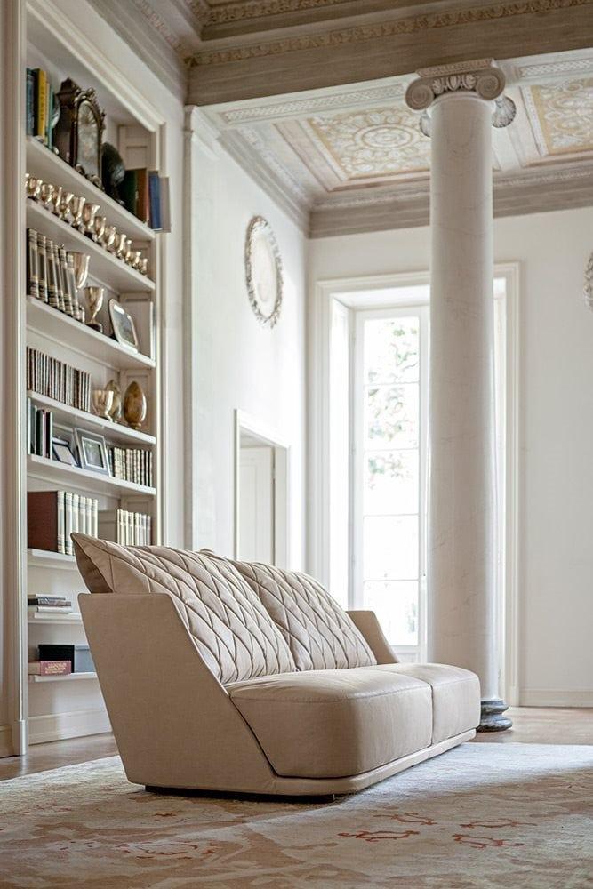 Modular leather sofa | Grace by Alberta Salotti