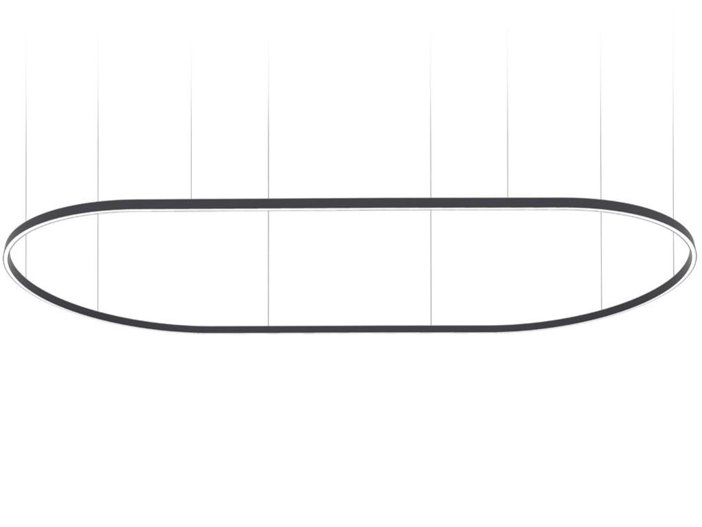 LED extruded aluminium pendant lamp | Zirkol Oval by Nemo