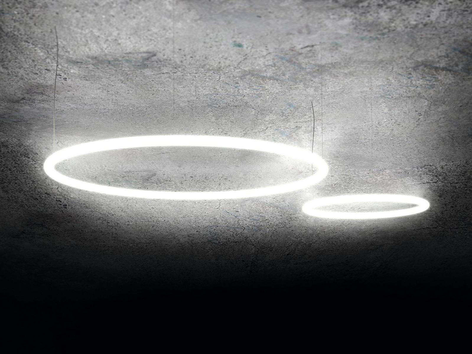 LED methacrylate pendant lamp | Alphabet Of Light Circular by Artemide