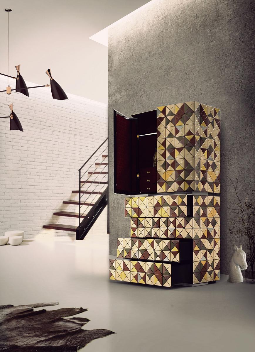 Aluminium highboard with doors | Pixel Anodized by Boca Do Lobo