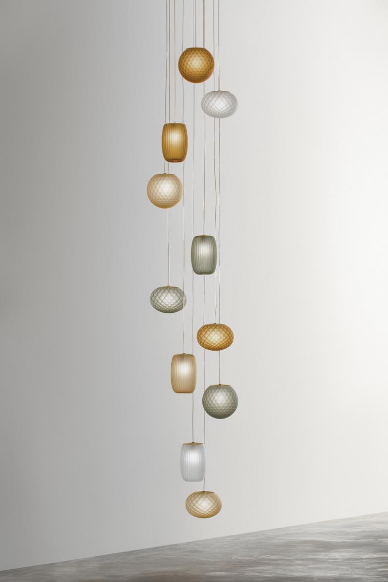 LED blown glass pendant lamp | Evy by Panzeri