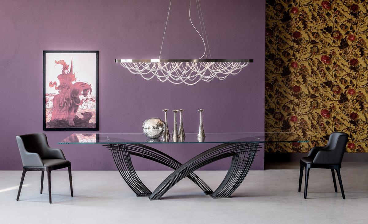 Rectangular glass table | Hystrix by Cattelan Italia