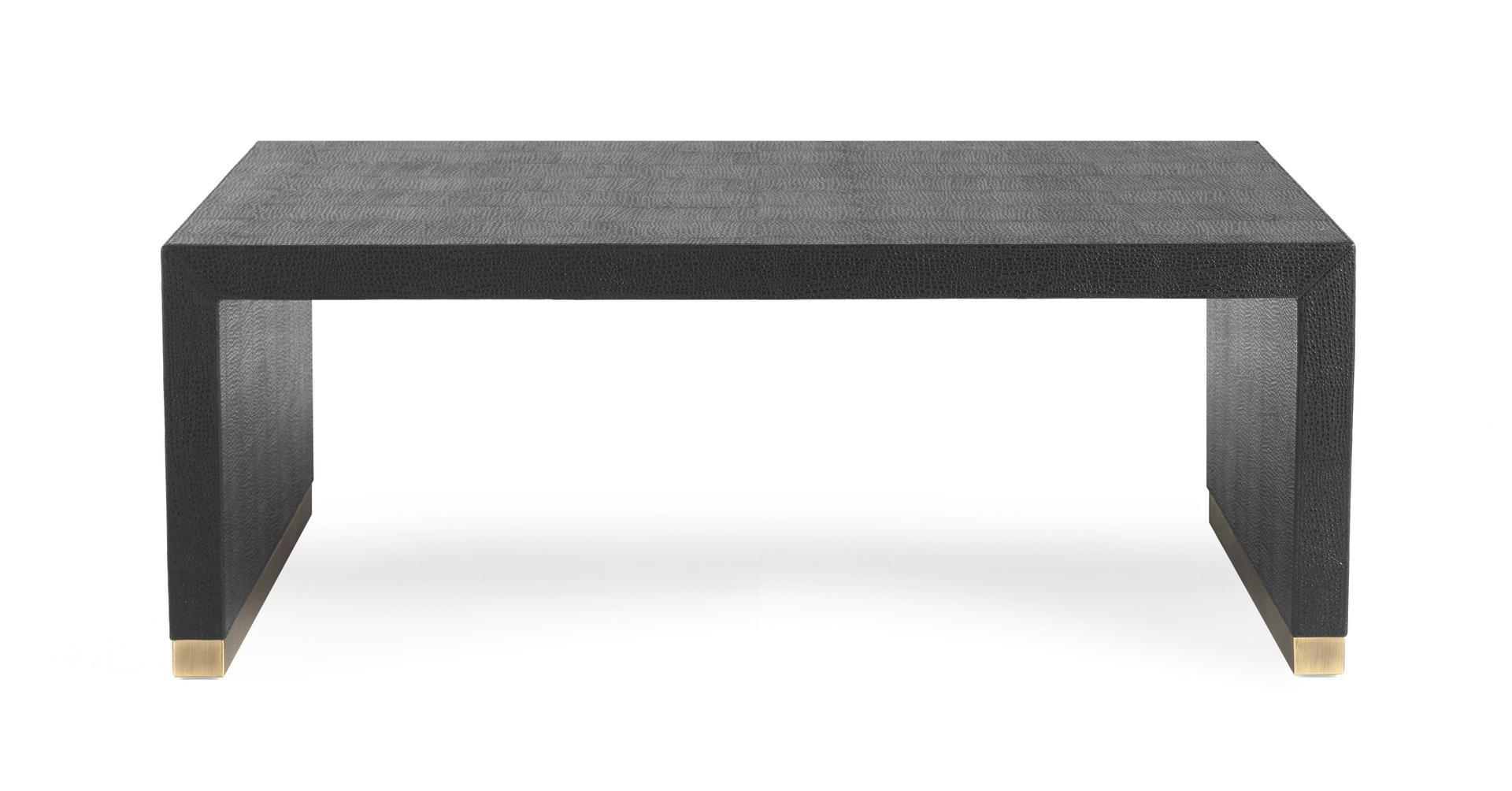 Rectangular leather coffee table | Kay by Gianfranco Ferre Home