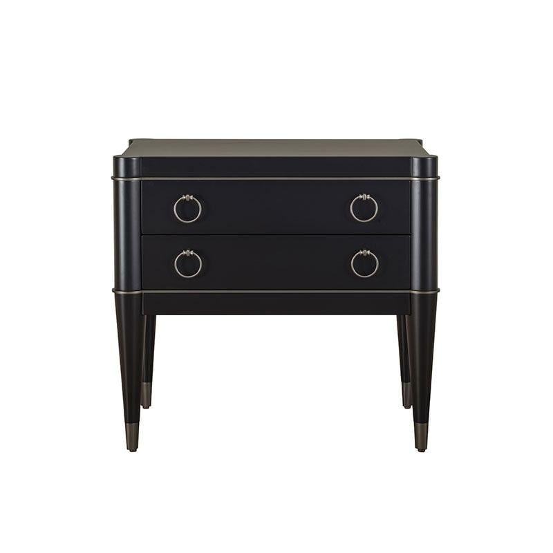 Rectangular lacquered bedside table with drawers | Ambra by Galimberti Nino