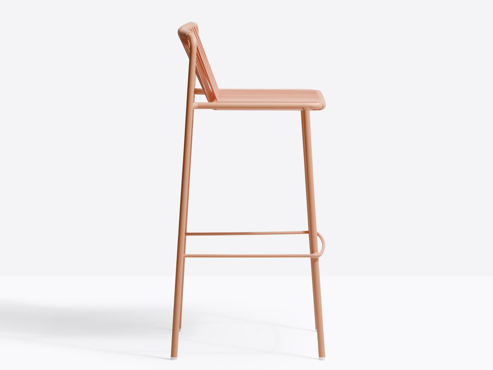 Powder coated steel garden stool | Tribeca 3668 by Pedrali