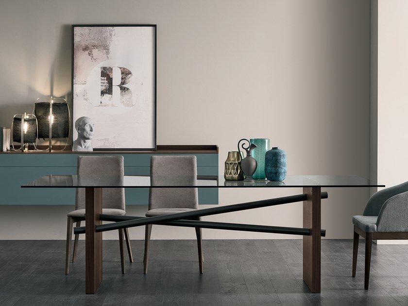 Glass table | Plinto by Tomasella