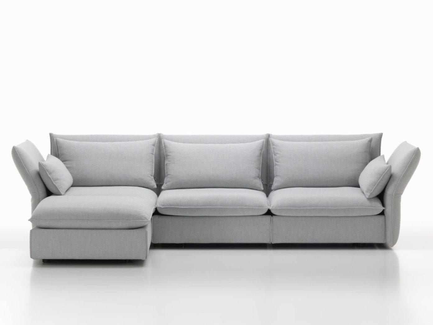 3 seater fabric sofa with removable cover with chaise longue | Mariposa Corner by Vitra