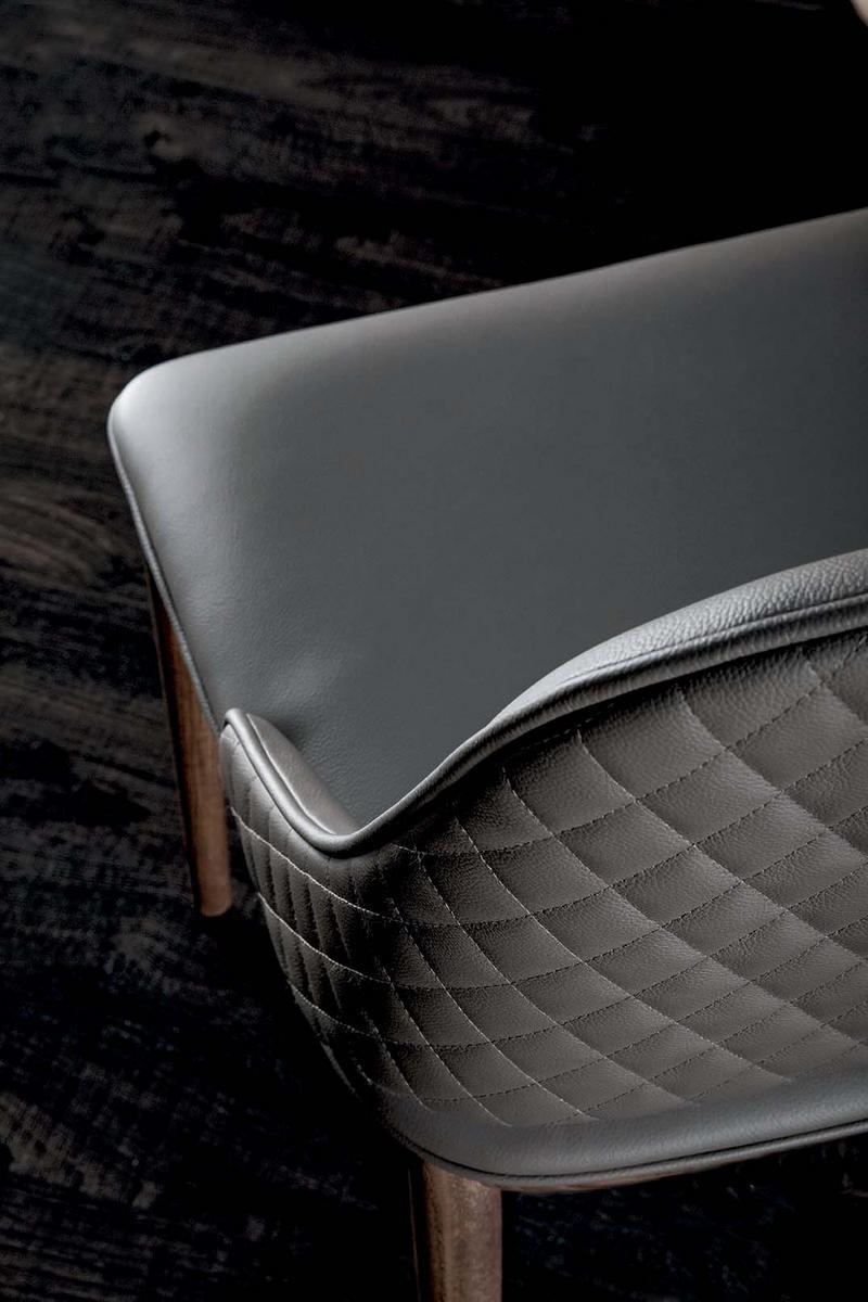 Upholstered leather chair | Malva Élite by Tonin Casa