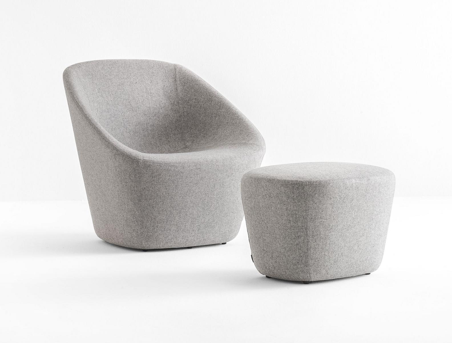 Upholstered fabric armchair with armrests | Log 366 by Pedrali