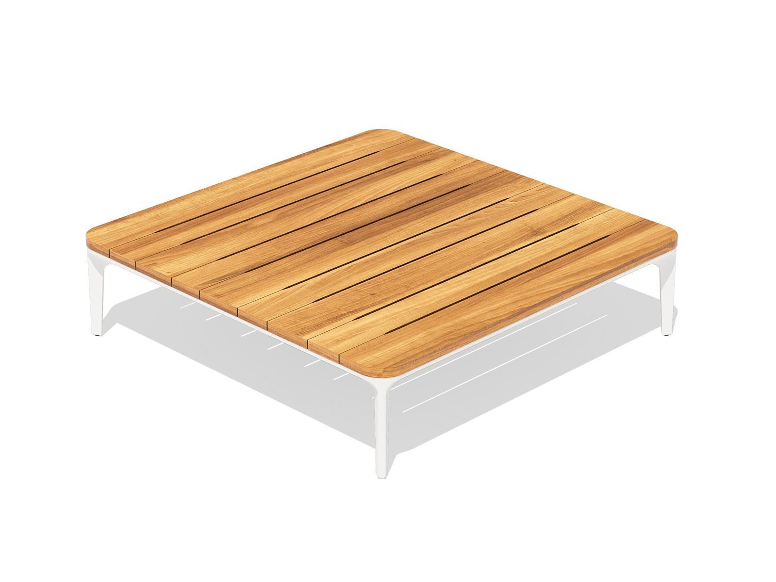 Square teak garden side table | Slim by Sovet